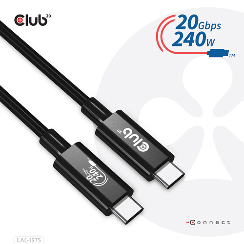 CABLE USB-C TO USB-C 2M/M/M CAC-1575 CLUB3D — pilt 8