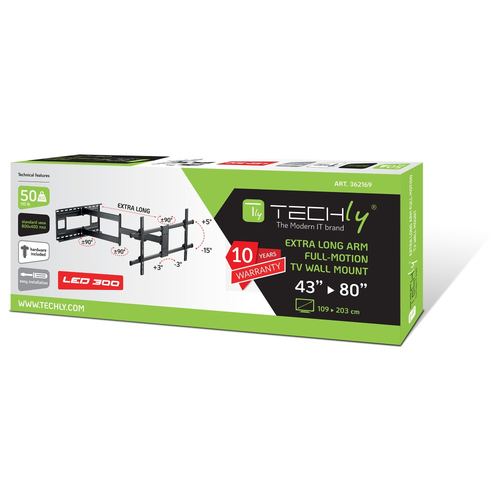 TECHLY Wall Bracket Extendable Arm — pilt 2
