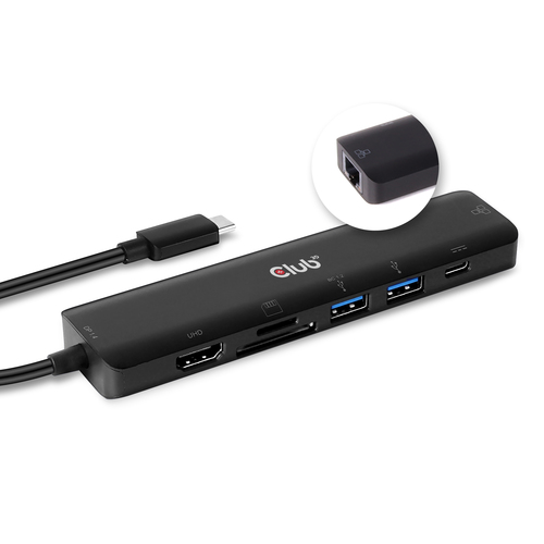 CLUB 3D USB TYPE C 7 IN 1 HUB TO HDMI 4K