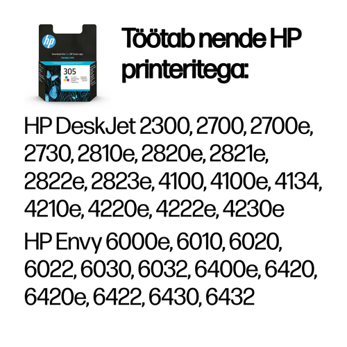 HP 305 Tri-color Original Ink Cartridge