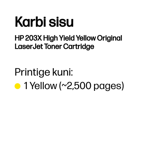 HP 203X Original Yellow LaserJet Toner — pilt 3