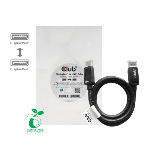 CABLE MINI DP TO DP 1M/M/M CAC-2067 CLUB3D — pilt 2