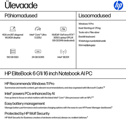 HP EB 6 G1i U5 225U 16i 24/512GB — pilt 12