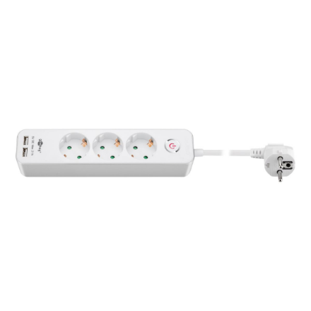 Goobay 41264 3-Way Power Strip with Switch and USB 41264