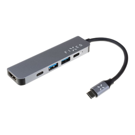 Fixed 5-port USB-C HUB Mini for laptops and tablets FIXHU-MN-GR