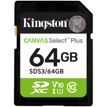 KINGSTON 64GB SDXC Canvas Select Plus