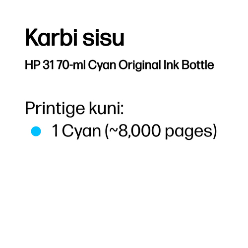 HP 31 Cyan Original Ink Bottle — pilt 2