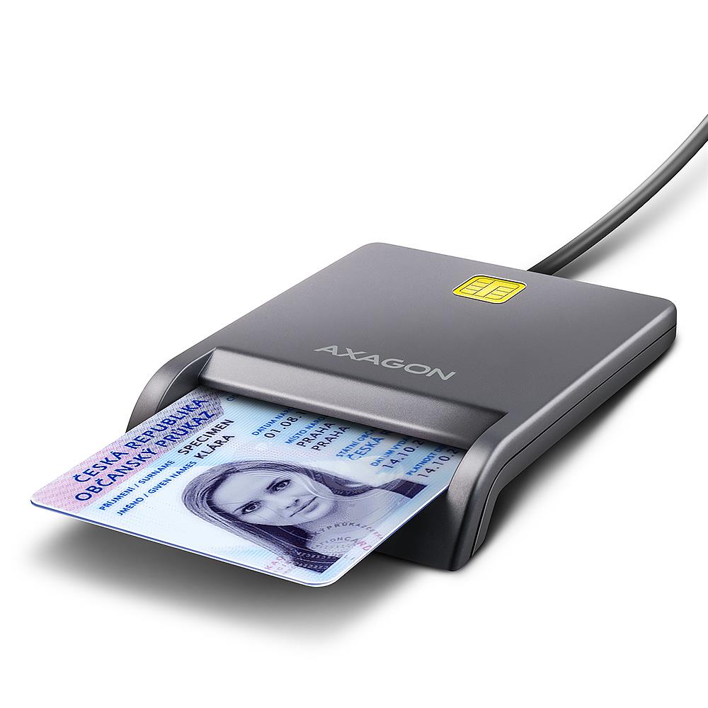AXAGON CRE-SM3T USB Smart card FlatReader