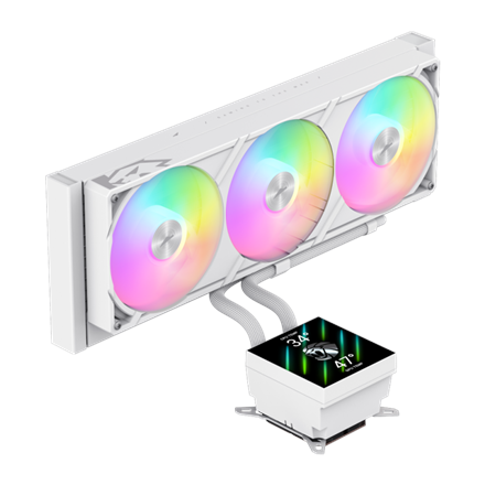 Gamemax Gamemax CPU Liquid Cooler GLACIER 360 LCD WH