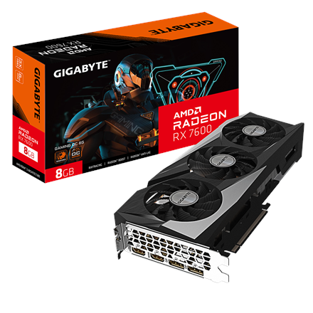 Gigabyte Gigabyte Radeon RX 7600 GAMING OC 8G GV-R76GAMING OC-8GD