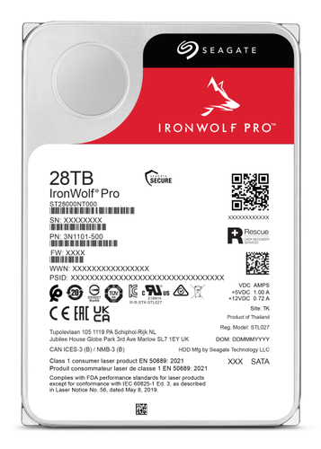 SEAGATE Ironwolf PRO NAS HDD 28TB SATA — pilt 4