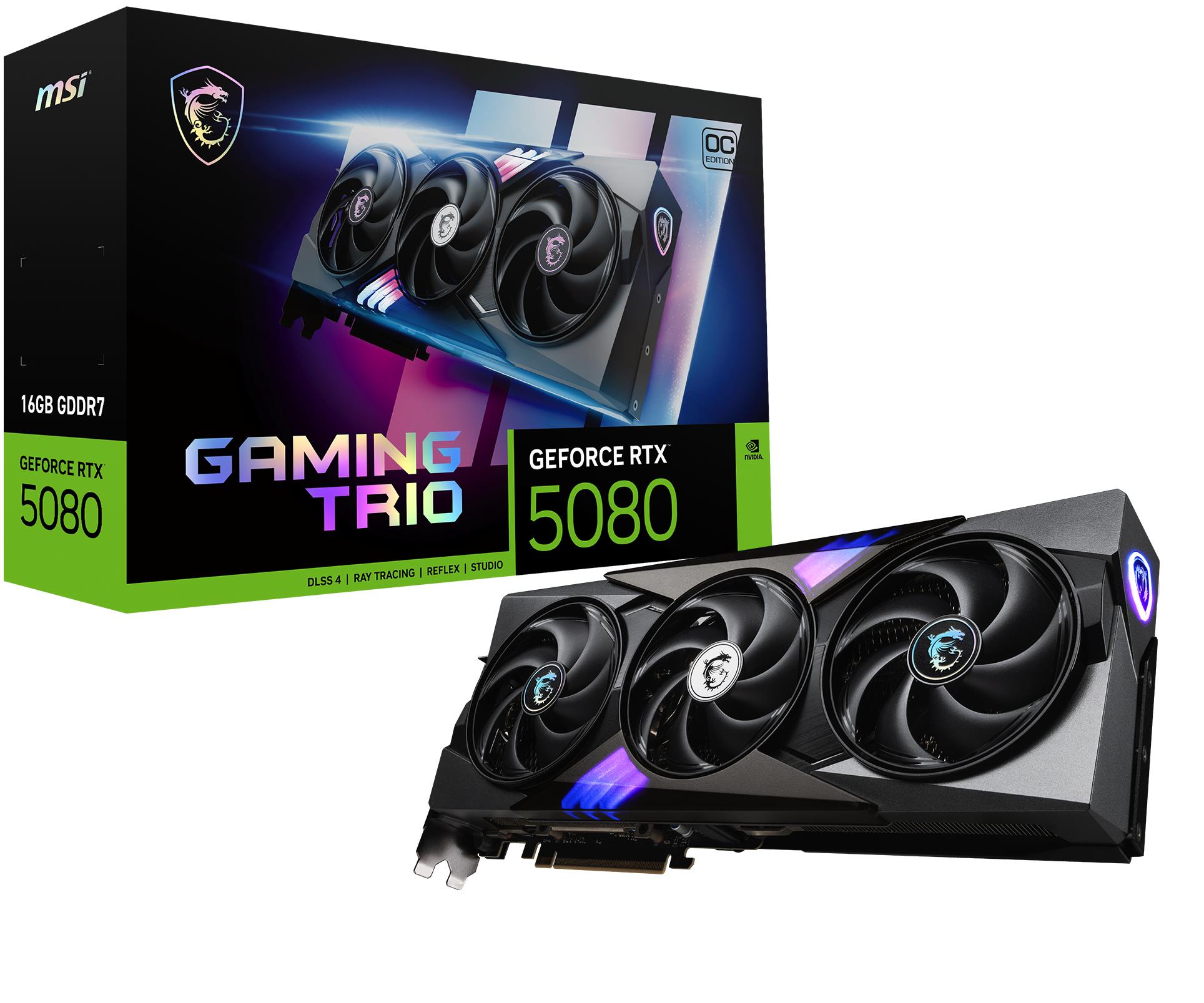 MSI Graphics Card GEFORCE RTX 5080 16G GAMING TRIO OC