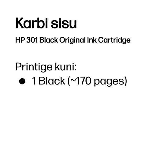 HP 301 ink black blister — pilt 2