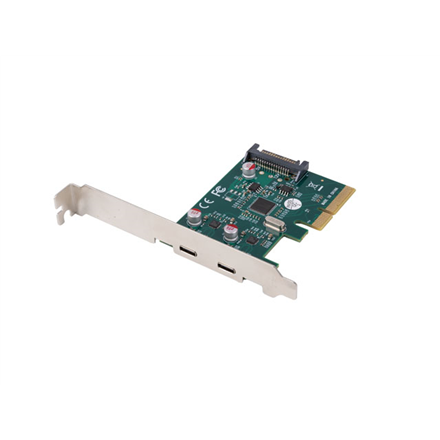 Lanberg PCI-Express X1 Card to 2X USB-C 3.2 GEN 2X1 Low profile | PCE-UC3-002