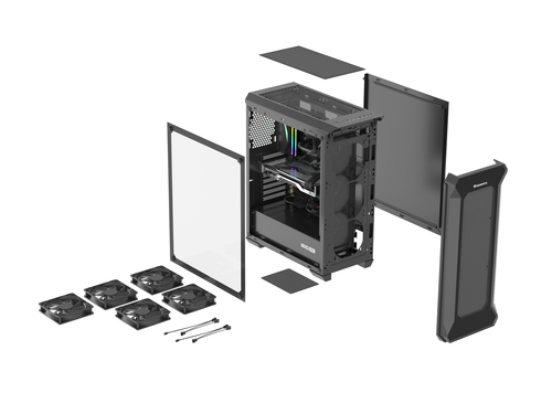 NATEC Genesis PC case Irid 505F Midi — pilt 16