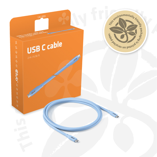 CLUB 3D USB4 type-C cable 4K60Hz 2m Blue — pilt 7