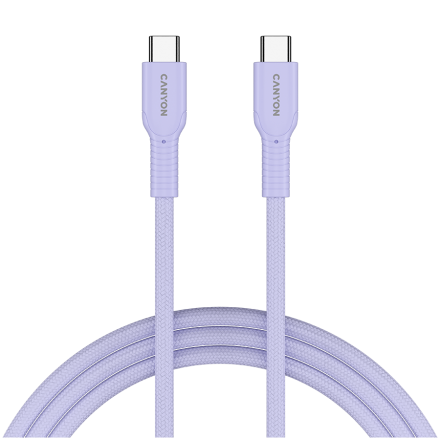 CANYON cable OnWire 60CL C-C 60W COLOR Braided 1m Purple