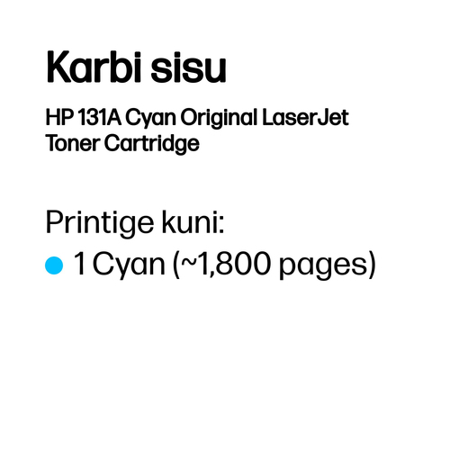 HP Toner 131A Cyan — pilt 3