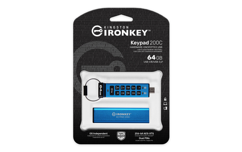 KINGSTON 64GB USB-C IronKey Keypad 200C — pilt 3