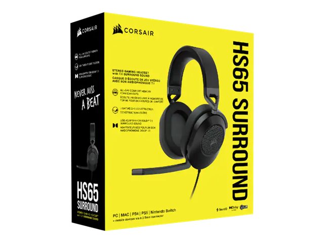 CORSAIR HS65 Surround Headset Carbon EU — pilt 14