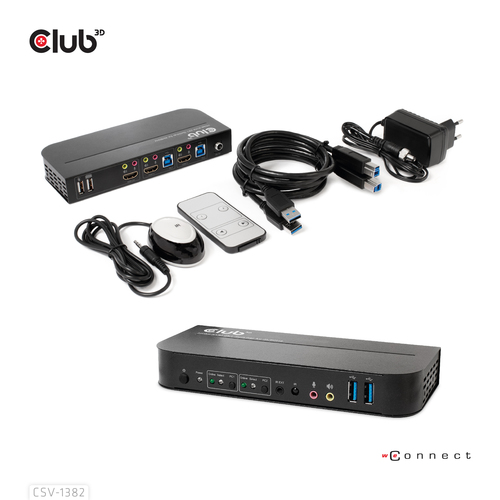 CLUB 3D HDMI KVM SWITCH FOR DUAL HDMI 4K — pilt 3