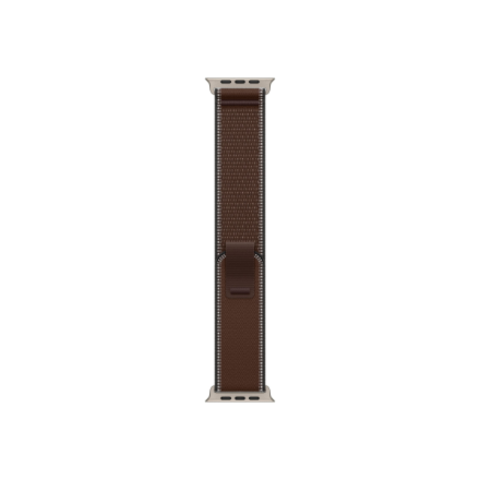 APPLE 49mm Dark Umber Trail Loop - S/M - Natural Titanium Finish | Apple