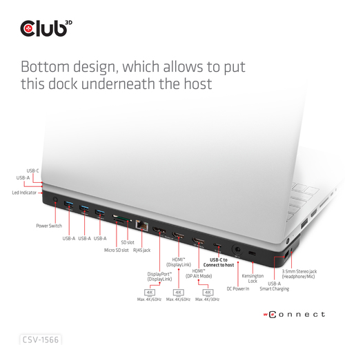 CLUB 3D CLUB 3D USB C GEN 2 DOCK — pilt 8