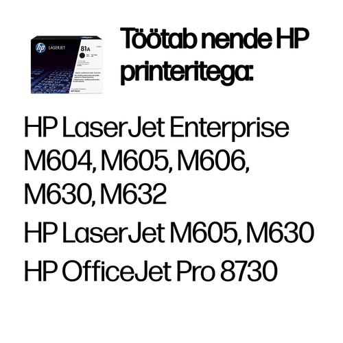 HP 81A Black Toner LJ Enterprise MFP M63 — pilt 2