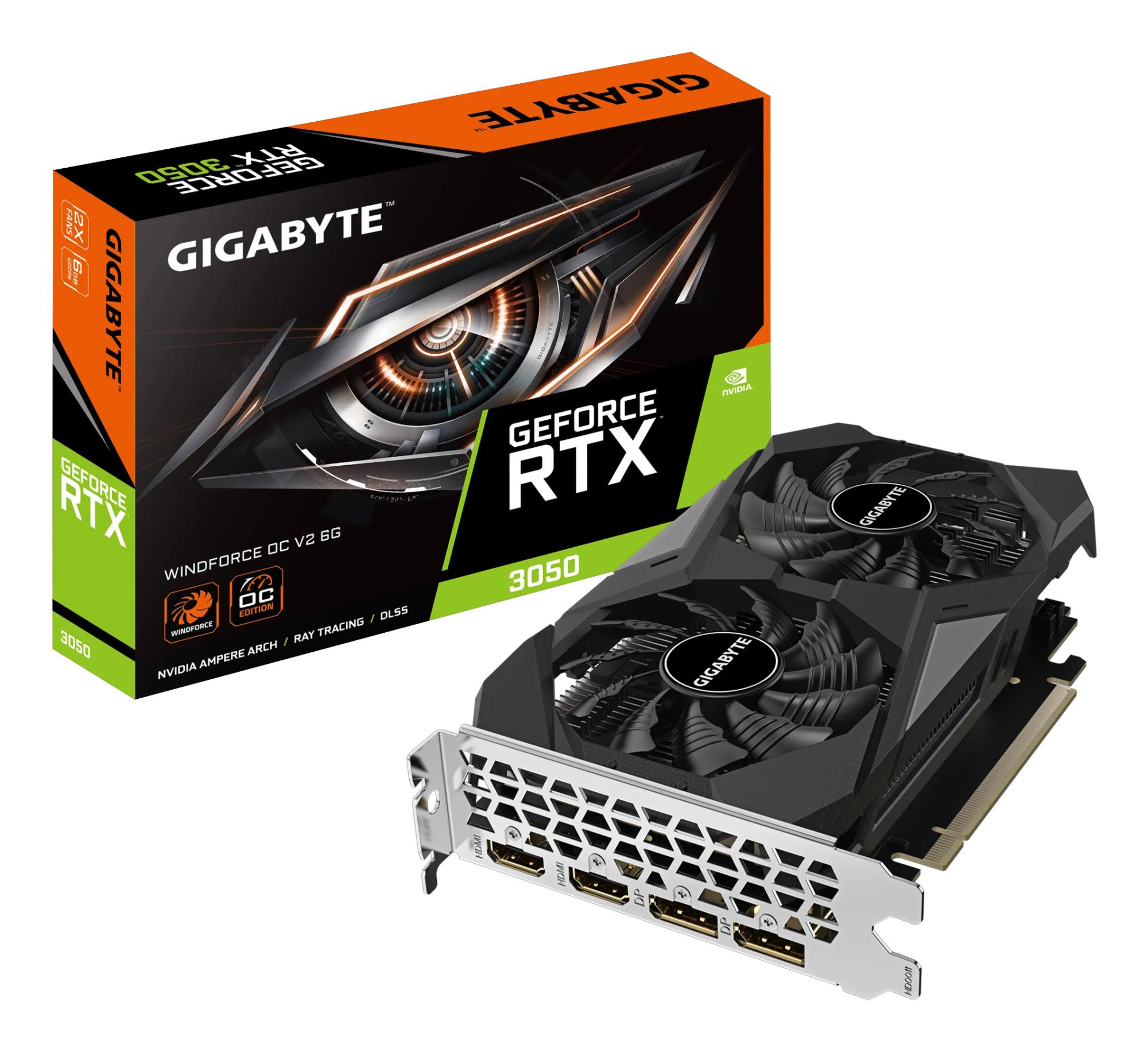 GIGABYTE Graphics Card GV-N3050WF2OCV2-6GD