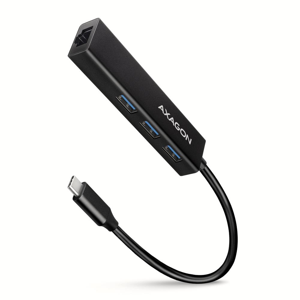 I/O HUB USB-C 4PORT GLAN/0.2M HMC-GL3A AXAGON