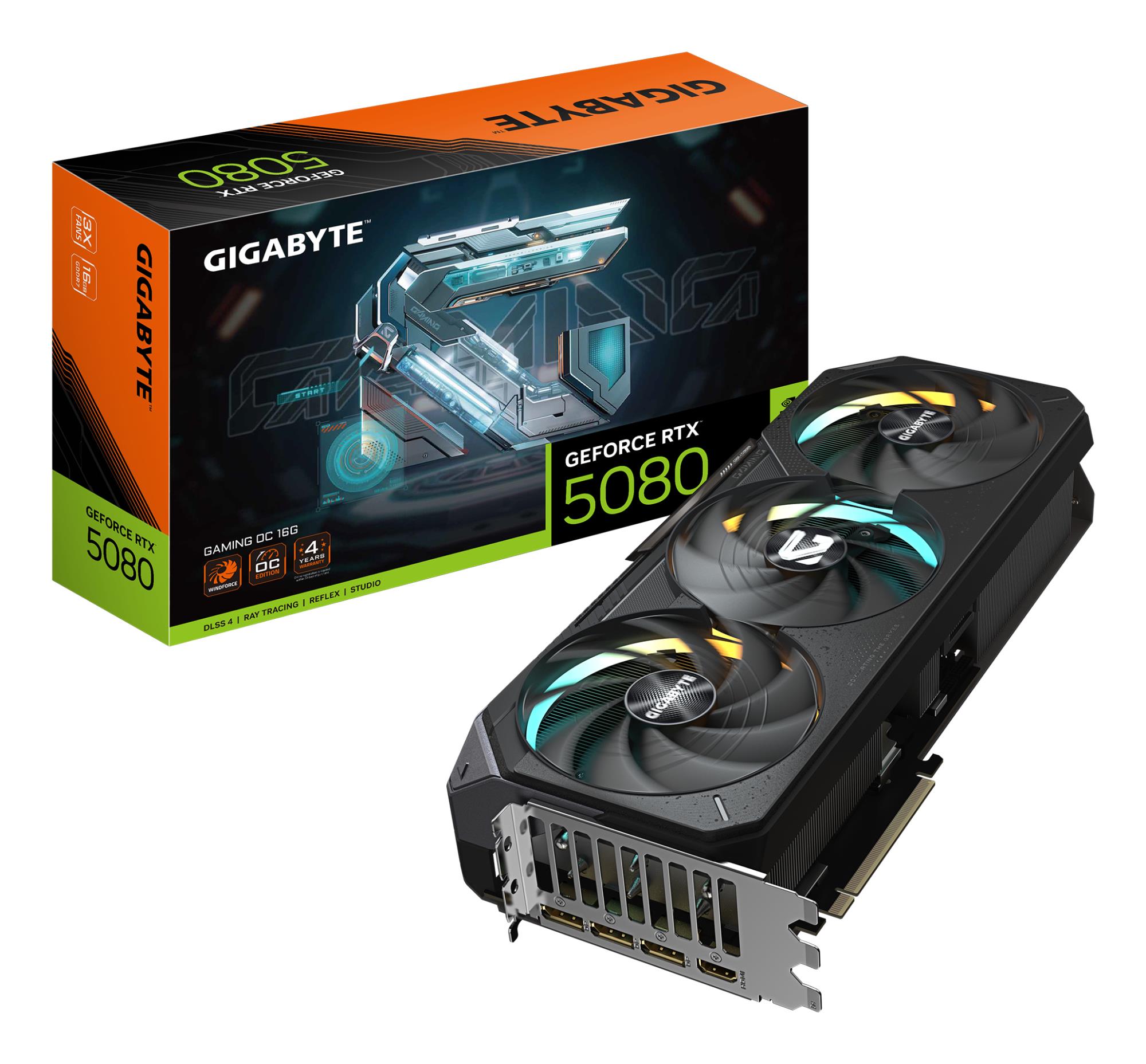 Gigabyte Gigabyte GeForce RTX 5080 GAMING OC 16G GV-N5080GAMING OC-16GD 1.0