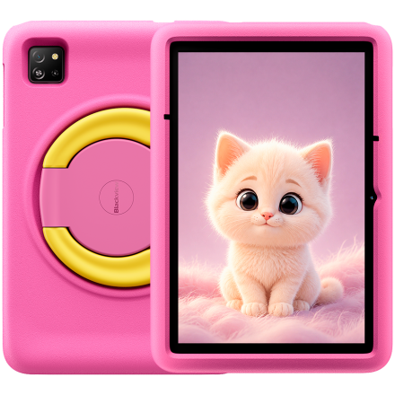 Blackview Tab A6 Kids WiFi 10.1-inch HD+ IPS 800x1280 A523 Octa-core 1.8GHz 4GB/128GB 5100mAh NO Charger 5MP Front/8MP Rear camera Android 15 Rose Pink