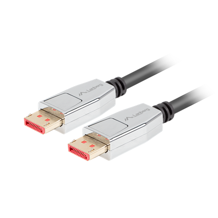 Lanberg Lanberg DisplayPort M/M Cable 20 PIN V1.4 8K 60HZ CA-DPDP-20CU-0018-BK