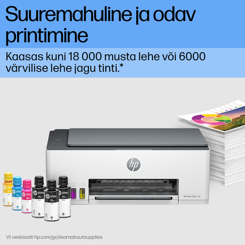 HP Smart Tank 580 AiO 12/5ppm Printer — pilt 5