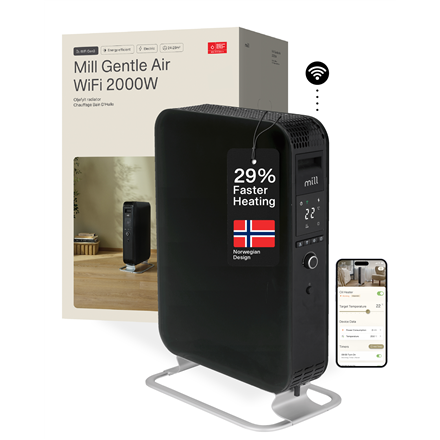 Mill WiFI GEN3 Oil Filled Radiator OIL2000WIFI3 Black