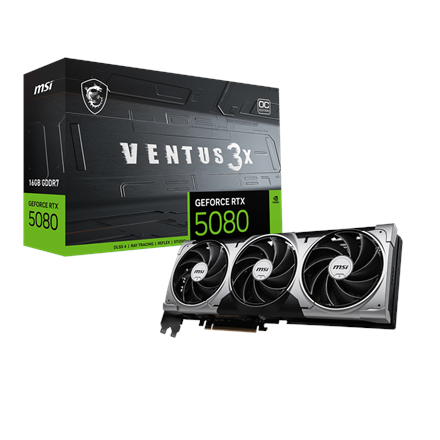 MSI MSI GeForce RTX 5080 16G VENTUS 3X OC GeForce RTX 5080 16G VENTUS 3X OC