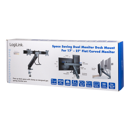 LOGILINK Dual monitor mount 17–27inch — pilt 8