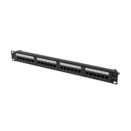 Lanberg Patch Panel 24 port 1U 19" CAT.6A UTP PPUA-1024-B