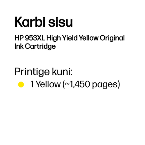 HP 953XL High Yield Yellow Original Ink — pilt 3