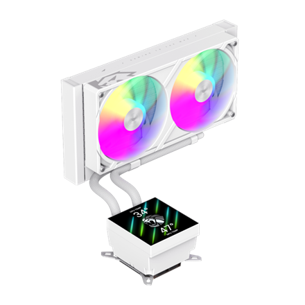 Gamemax Gamemax CPU Liquid Cooler GLACIER 240 LCD WH