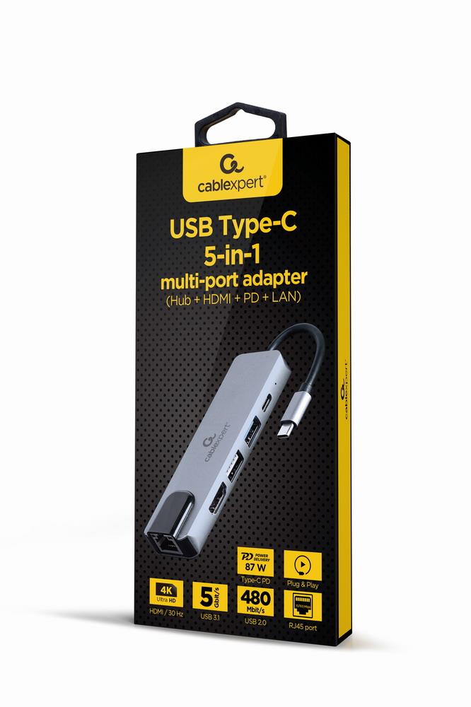GEMBIRD Multi Port Adapter USB Type C