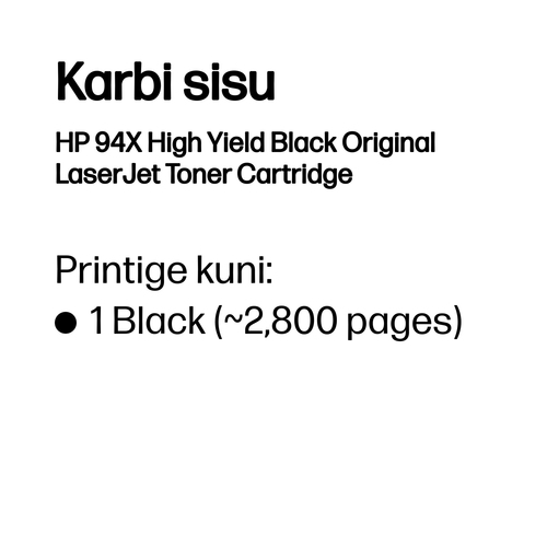 HP 94X High Yield Original LaserJet Tone — pilt 3