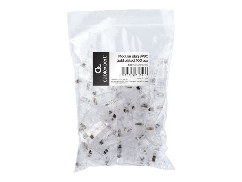 GEMBIRD PLUG3UP6/100modular LAN plug 6u — pilt 3
