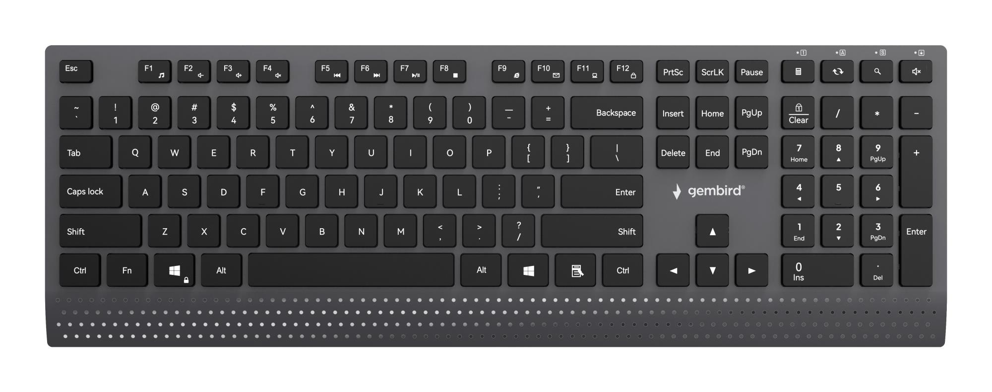GEMBIRD Slim wired multimedia keyboard