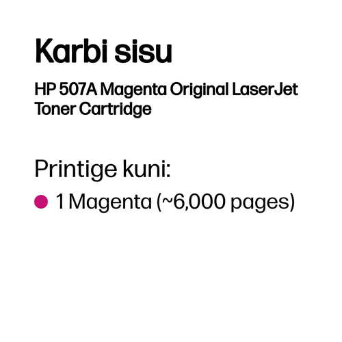 HP Toner 507A magenta HV — pilt 3