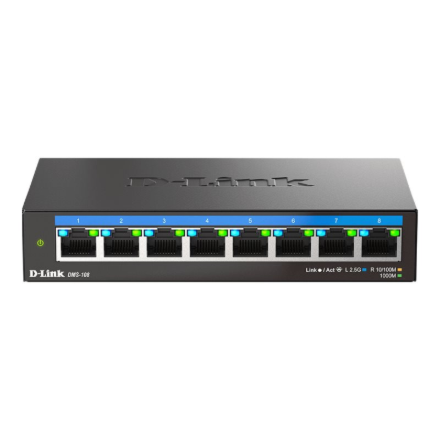 D-Link 8-Port 2.5G Multi-Gigabit Desktop Switch DMS-108/E