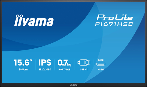IIYAMA P1671HSC-B1 Portable 15.6inch IPS — pilt 2