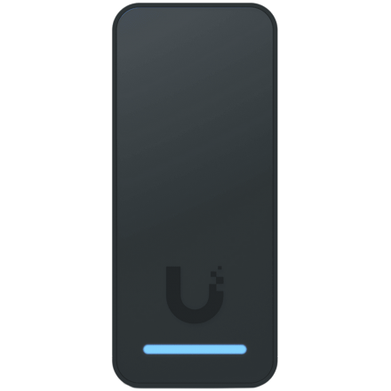Compact, second-generation NFC card reader and request-to-exit device that supports hand-wave door unlocking.