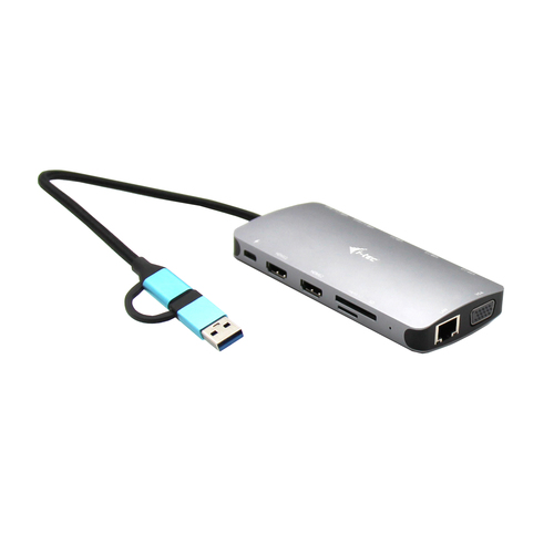 I-TEC USB-C Metal Nano Dock 3xDisplay+PD