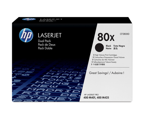 HP 2xToner CF280X black LJ 400 Printer